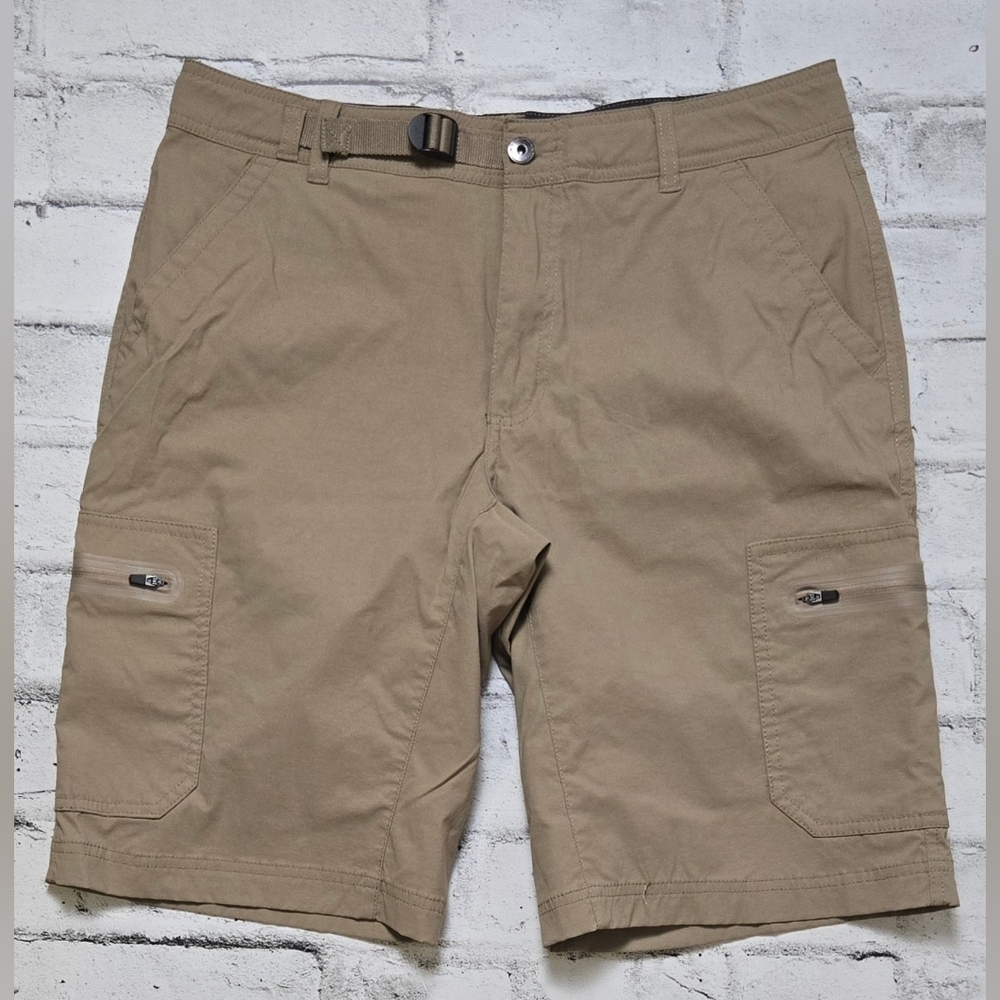 Mens Cargo Shorts Tan Size 32 Hiking Outdoor Utility Casual